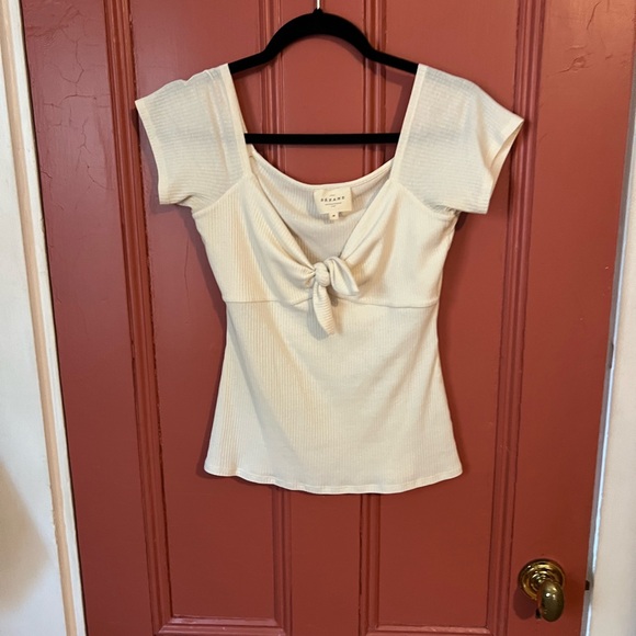 Sezane Cara ribbed t shirt - Picture 3 of 5